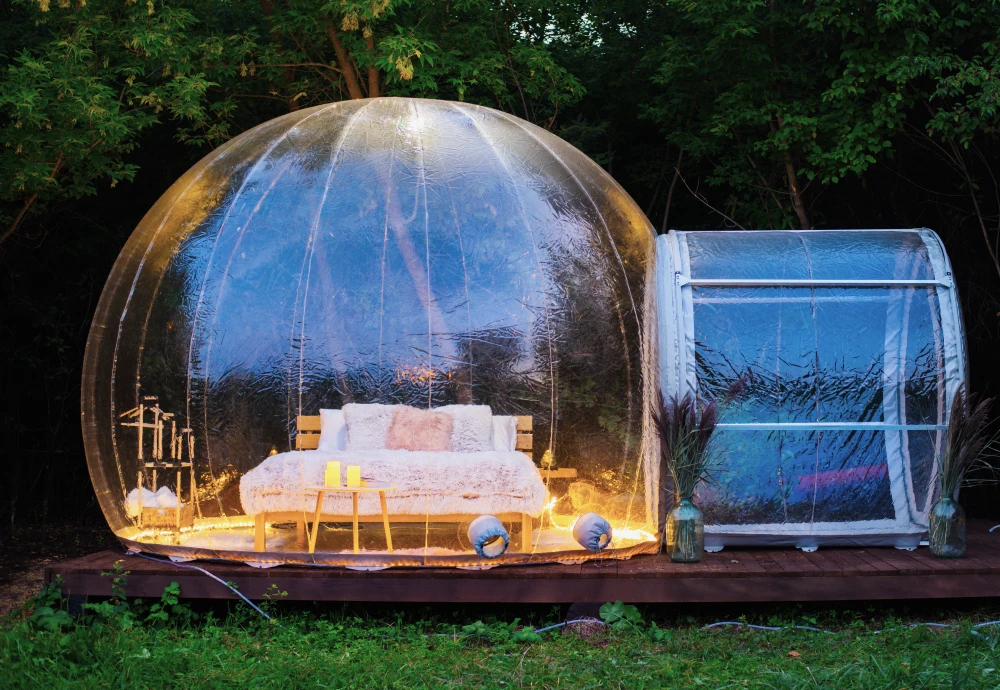 inflated bubble tent